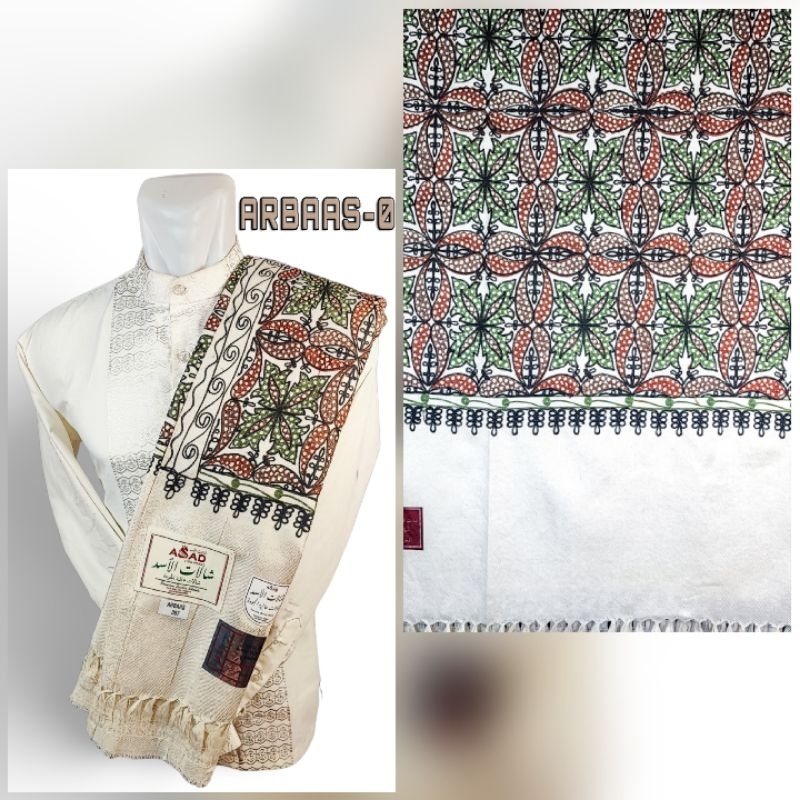 Asad Kashmiri Rida' / surban Kashmiri Original India Bordir bukan sulam atau Printing