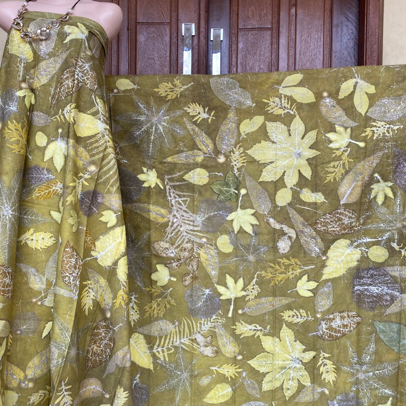 Kain Ecoprint Katun Primis Edisi Hijau