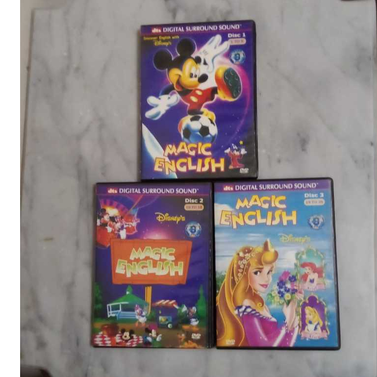 DVD MAGIC ENGLISH volume 1-3 Discover English with Disneys untuk edukasi anak