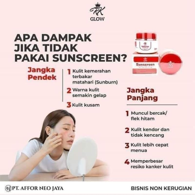 sunscreen RK Glow spf 50 best seller terbaik Rk kosmetik viral