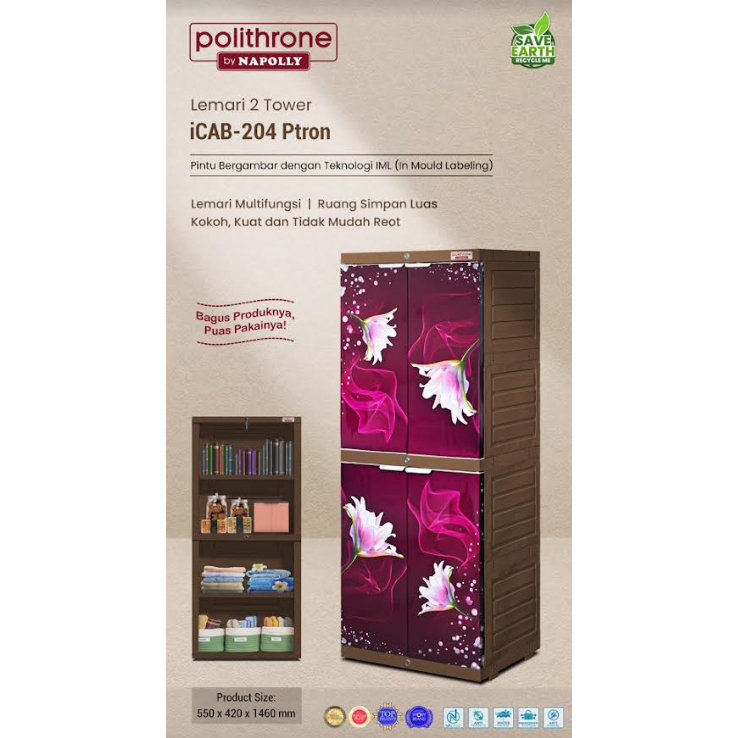 Napolly Lemari Serbaguna iCAB-204 PTRON