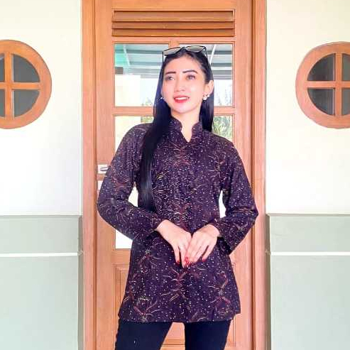 ATASAN BATIK WANITA MODERN BAJU BATIK KANTOR Ld 110 115 WANITA BATIK NEW BLUS SERAGAMAN