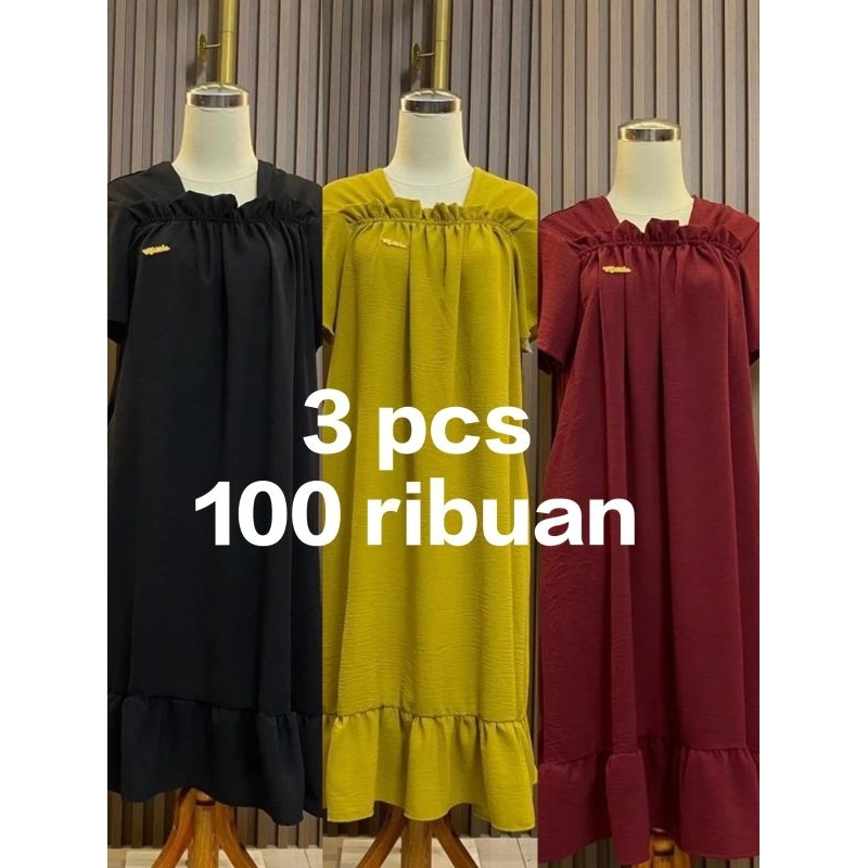 daster Fuji 100rb 3 baju dress cringkel