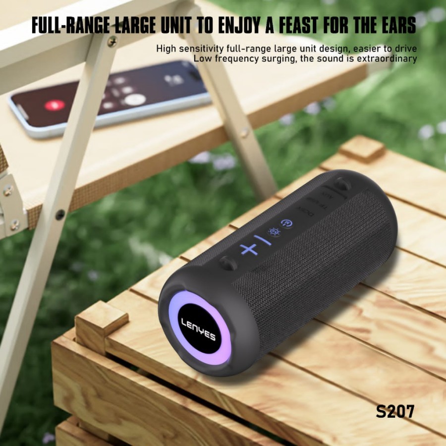 Speaker LENYES S207 Wireless Portable Bluetooth TWS Original