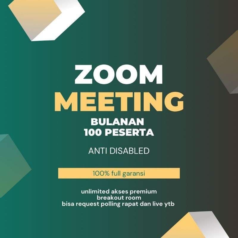 zoom meeting bulanan (1 bulan)