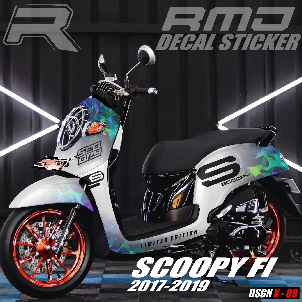 (COD) TERBARU Decal Sticker Motor Scoopy Fi 2017 2018 2019 2020 Full Body - Sticker Skotlet Variasi 