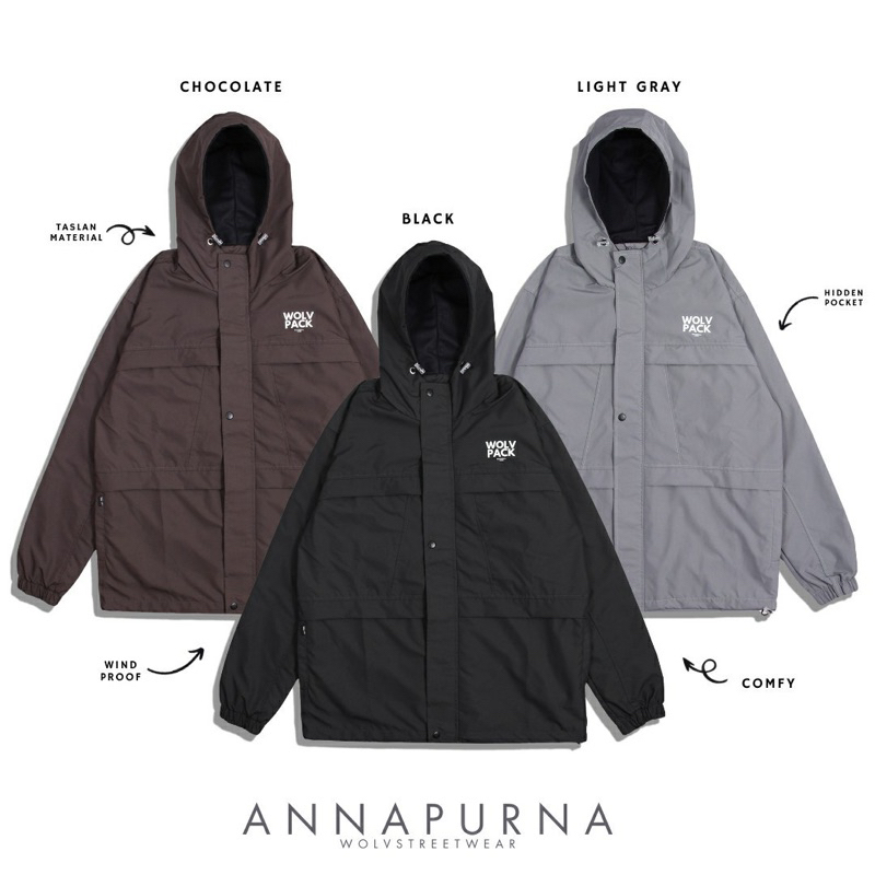 WOLV Jaket Outdoor Annapurna Jaket Wolv Jaket Parasut