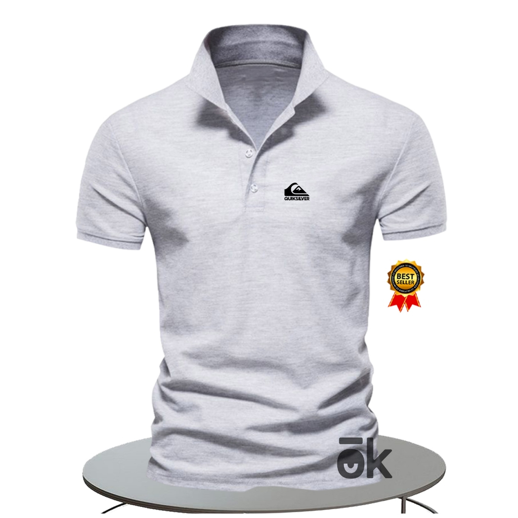 TERKERENKAOS POLO SHIRT PRIA/WANITA KAOS POLO IMPORT POLO QU1KS4LV3R TEKS BLACK   KAOS POLO ORIGINAL