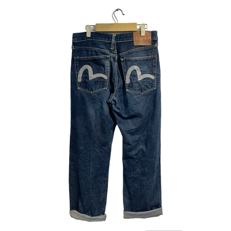 Celana Panjang Jeans Pria Evisu Jahit Selvedge Second Thrift Preloved Original