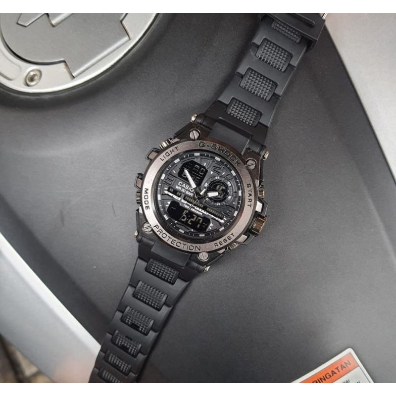 jam tangan GST-8600 rantai rubber free box & batrai cadangan