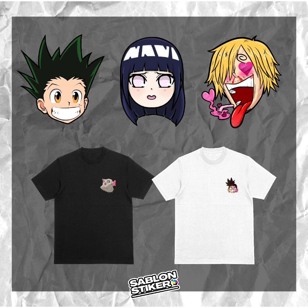 SABLON STIKER DTF SABLON DTF LOG TEMA ANIME RANDOM