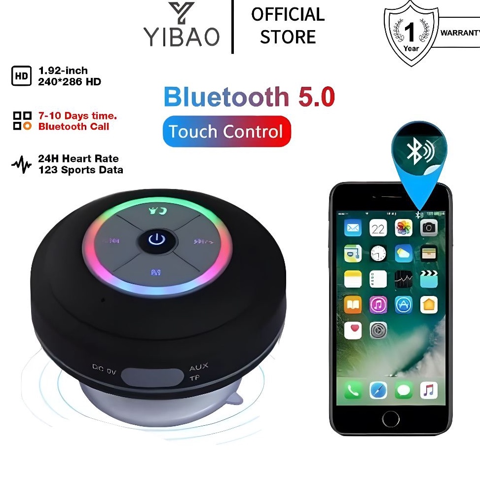 YIBAO Speaker Portable Bluetooth Wireless Tahan Air Waterproof k Produk Premium