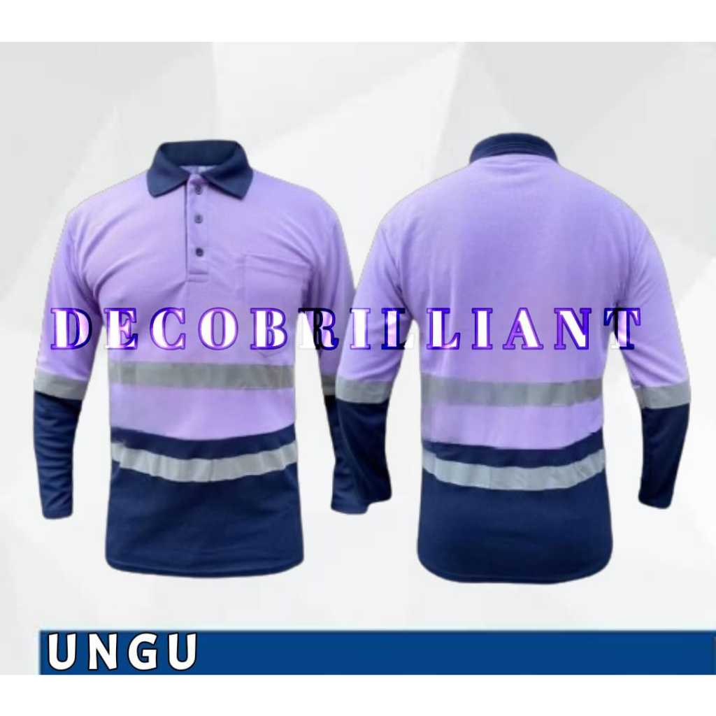 Kaos Safety Lengan Panjang Kerah - Polo Safety - Polo Shirt - Kaos Polo Safety