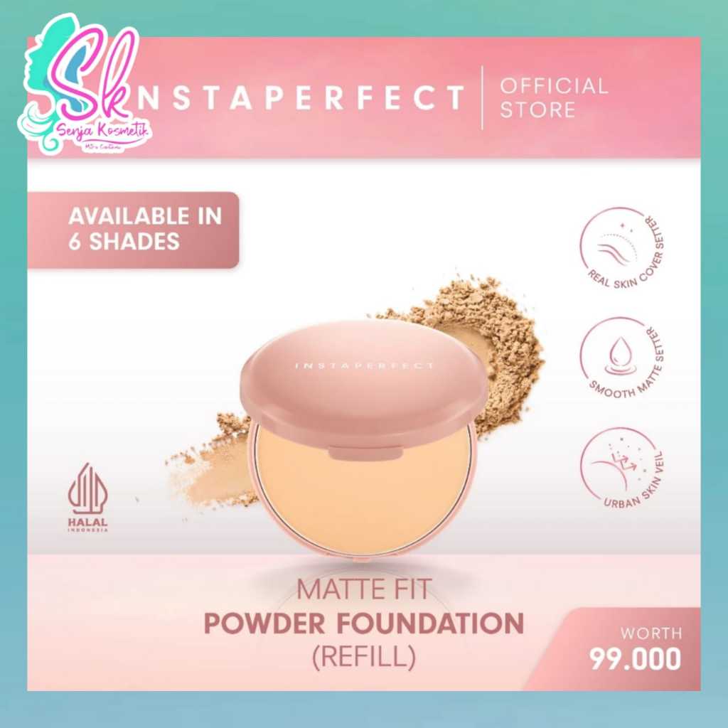WARDAH Instaperfect Refill Matte Fit Powder Foundation 13g - Refill Bedak