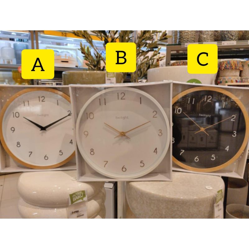 Piyugardening Informa Jam Dinding Putih Aesthetic 30Cm