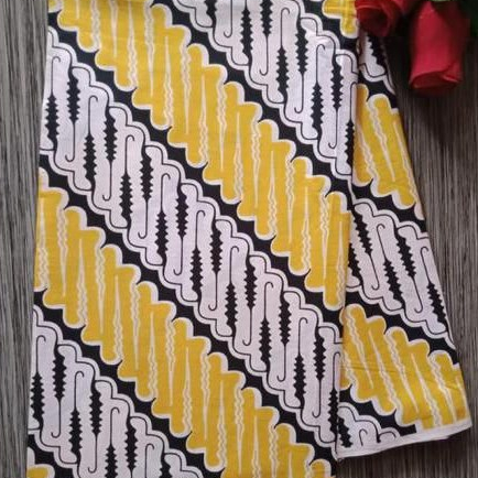 Kain Batik Seno Warna 2 Meter Pekalongan Merah Kuning Hijau Biru 210cm x 110cm Katun