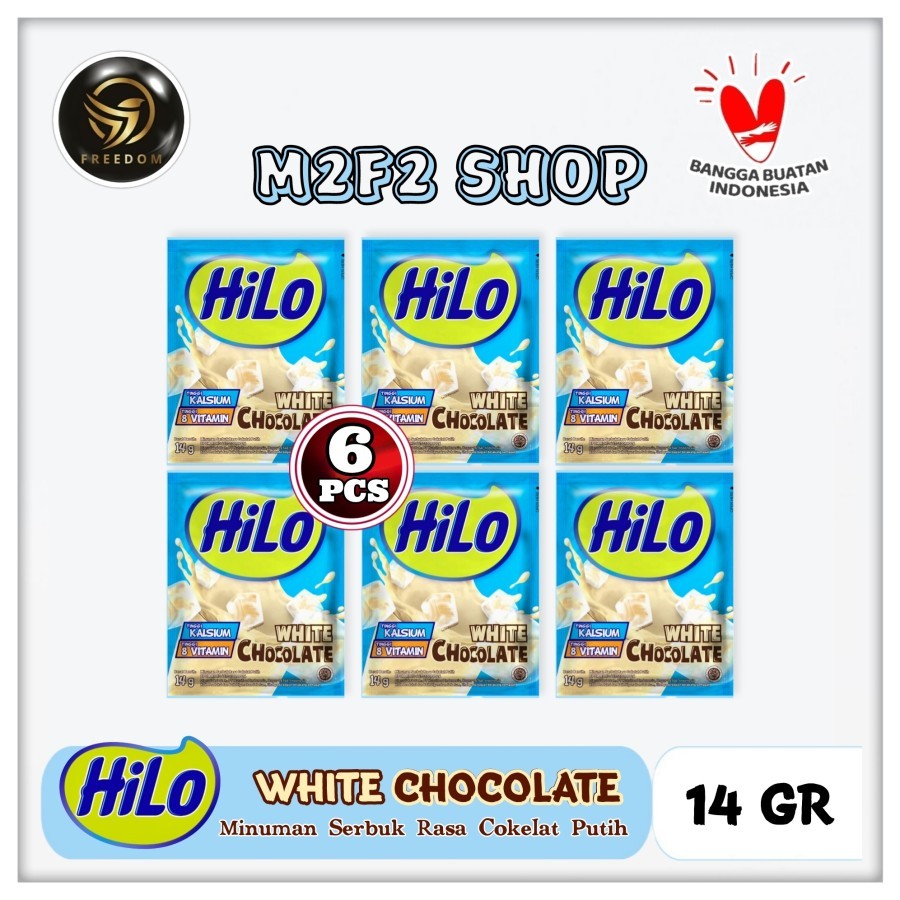 

Susu HiLo White Chocolate | Serbuk Rasa Cokelat Putih Sachet - 14 gr (Kemasan 6 Pcs)