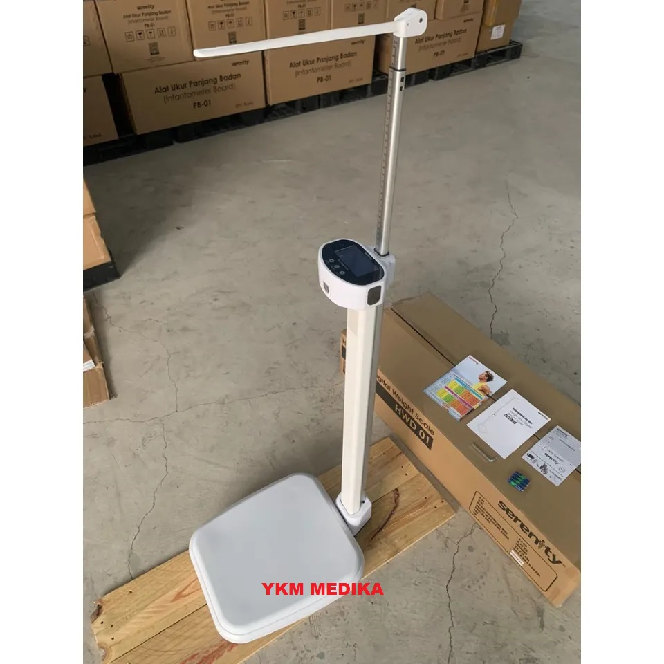 Timbangan Badan Digital Body Fat Analyzer BMI Monitor + Pengukur Tinggi Badan Serenity HWD-01