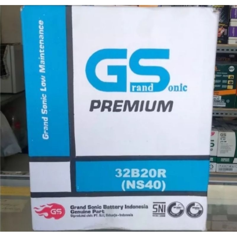 AKI MOBIL GS GOLDSTAR/GRANDSONIC NS40 12V 32 AMPER AVANZA, XENIA, CARRY