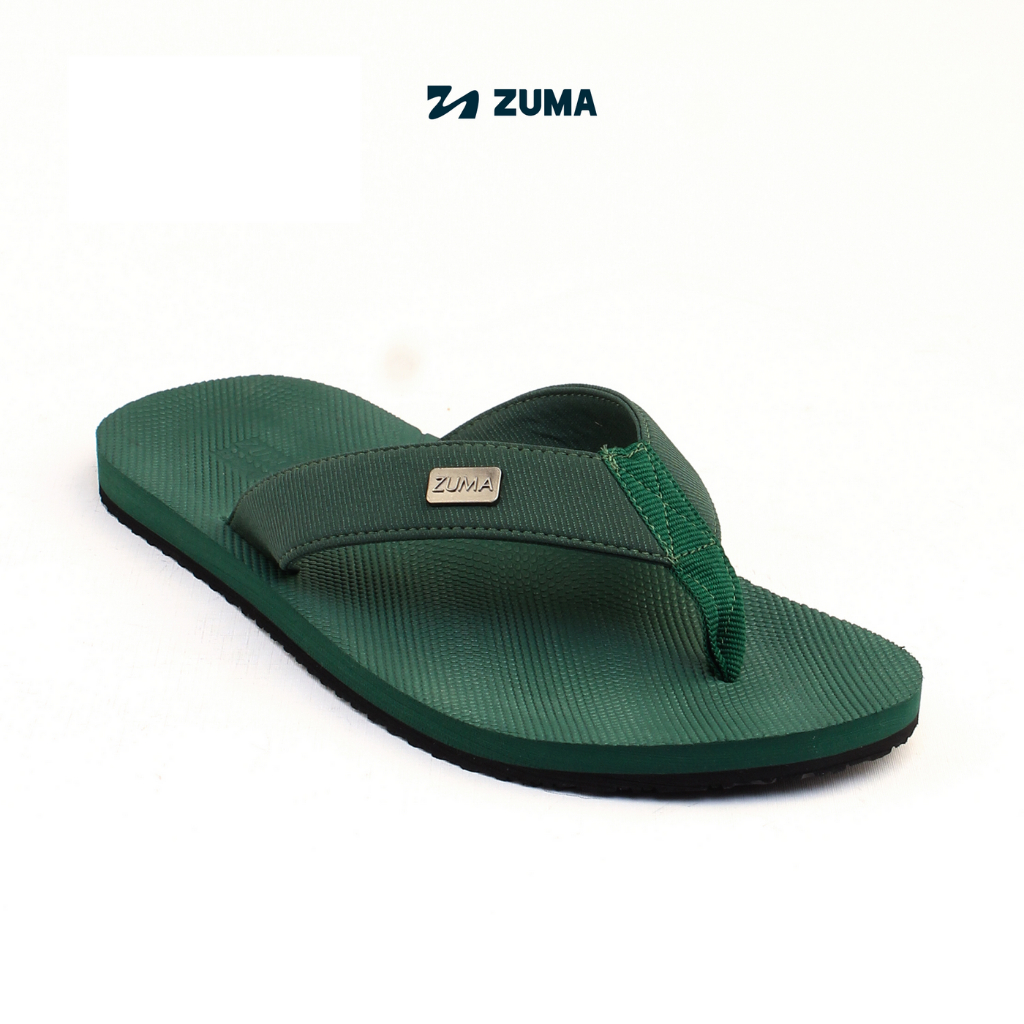 Zuma Men Hanzo 3 Army, Sandal Jepit Pria Karet Polos, Hijau