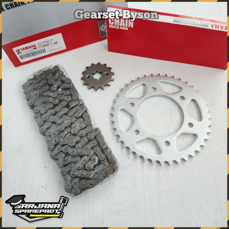Gearset Girset Gear Gir Set Rantai Rante Motor Yamaha Old Byson Bison Karbu