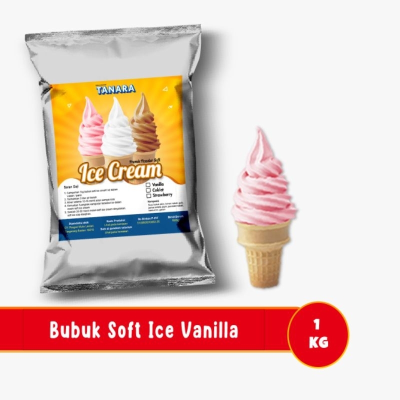 

Bubuk Soft Ice strawberry 1kg - Serbuk Ice Cream