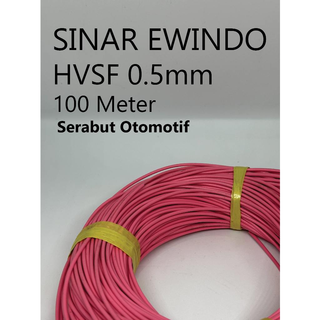 Kabel HVSF 0.5 Sinar 100 Meter Pink Ewindo Serabut Otomotif