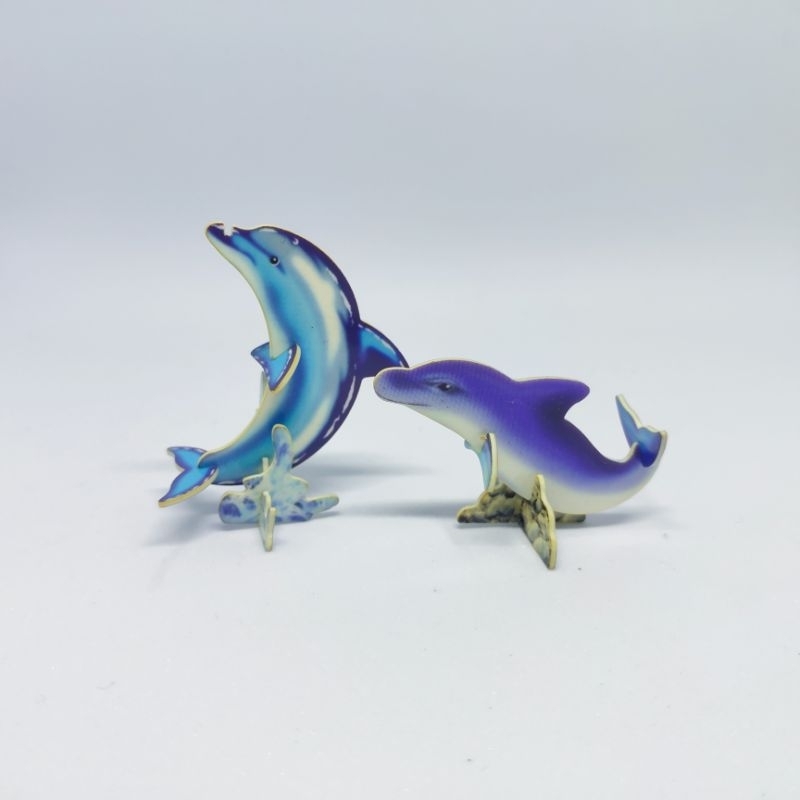 Mainan Puzzle 3D Lumba-lumba Jadul Hadiah Permen Kinoman Hadiah Nugget Hadiah Chiki Nostalgia Mainan