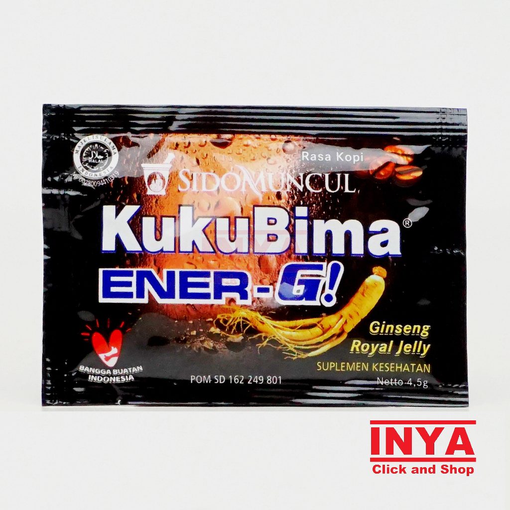 

Kuku Bima Ener-G Gingseng Royal Jelly Rasa Kopi 4.5gr Sachet - Minuman Energi Bubuk - Energy Drink Powder