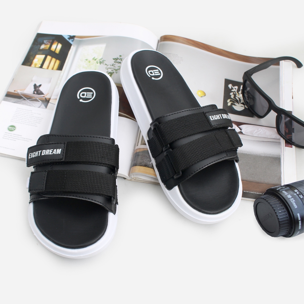 Eight Dream - Perfect Black Sandal Pria Wanita