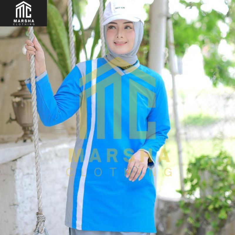atasan olahraga tunik wanita/baju atasan olahraga tunik muslimah/baju olahraga tunik