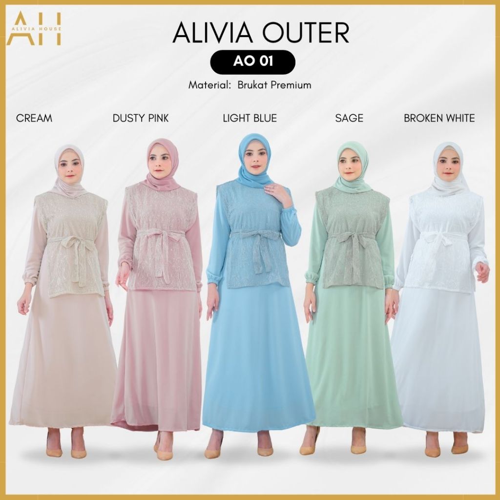 Outer Brukat Kondangan Alivia AO 01  Kebaya Panjang kondangan kebaya pendek kondangan Alivia
