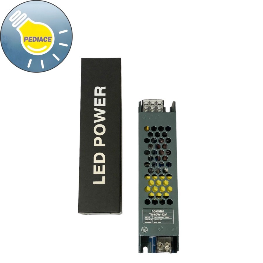 Power Supply Adaptor Hokistar 60W 5 Ampere 12V Switching Led 60watt