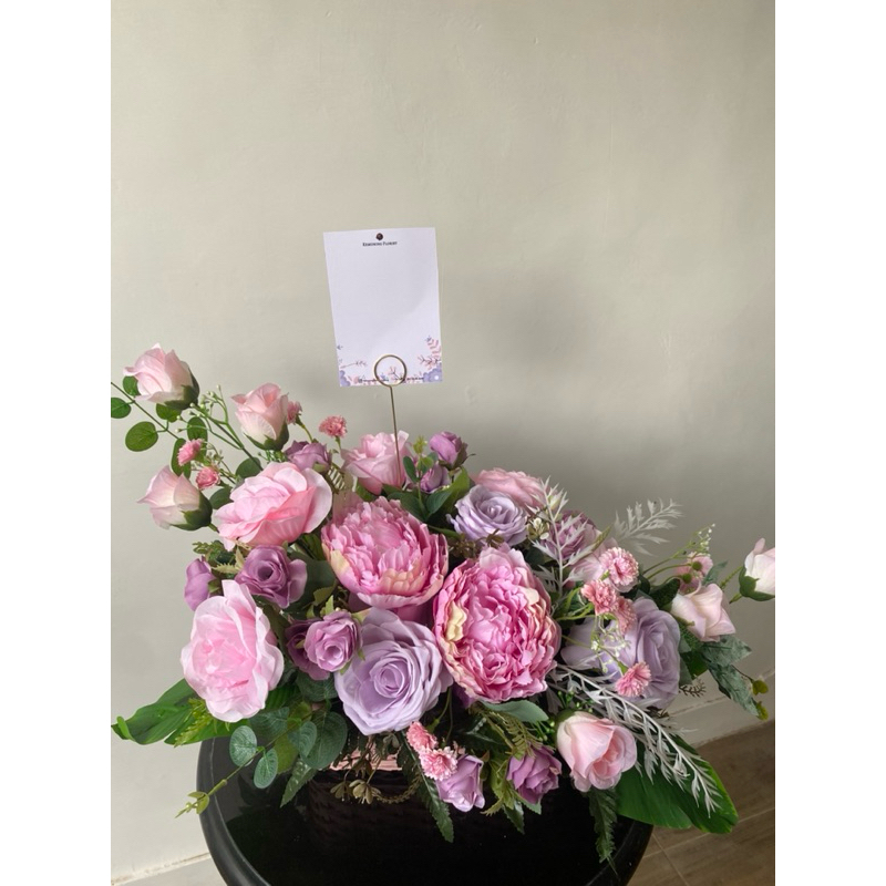 (kode 34) rangkaian bunga vas artificial/ bunga plastik/ bunga vas imitasi/ toko bunga malang