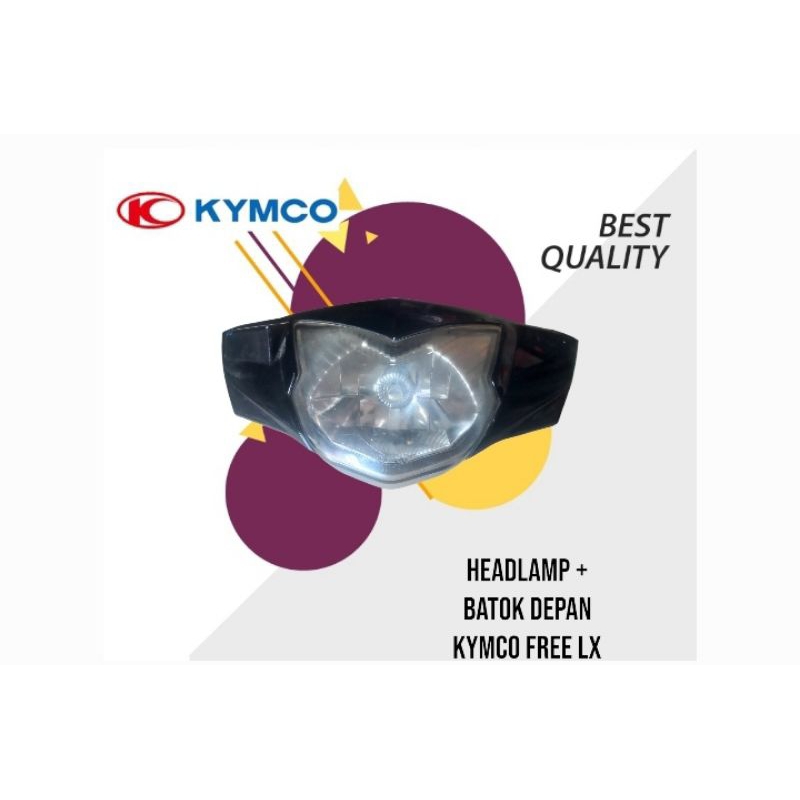 HEADLAMP LAMPU DEPAN DAN COVER BATOK KYMCO FREE LX 11P CC SECOND HITAM