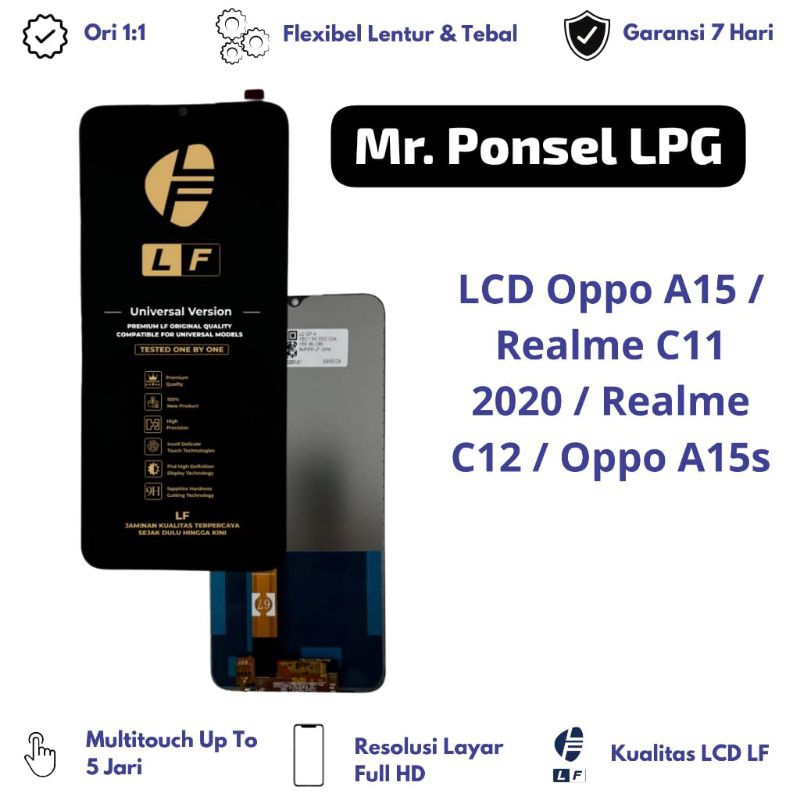 LCD+TC FULL SET OPPO A15/realme c11 2020/realme c12 ORI LIFE FUTURE jaminan kualitas terpercaya seja