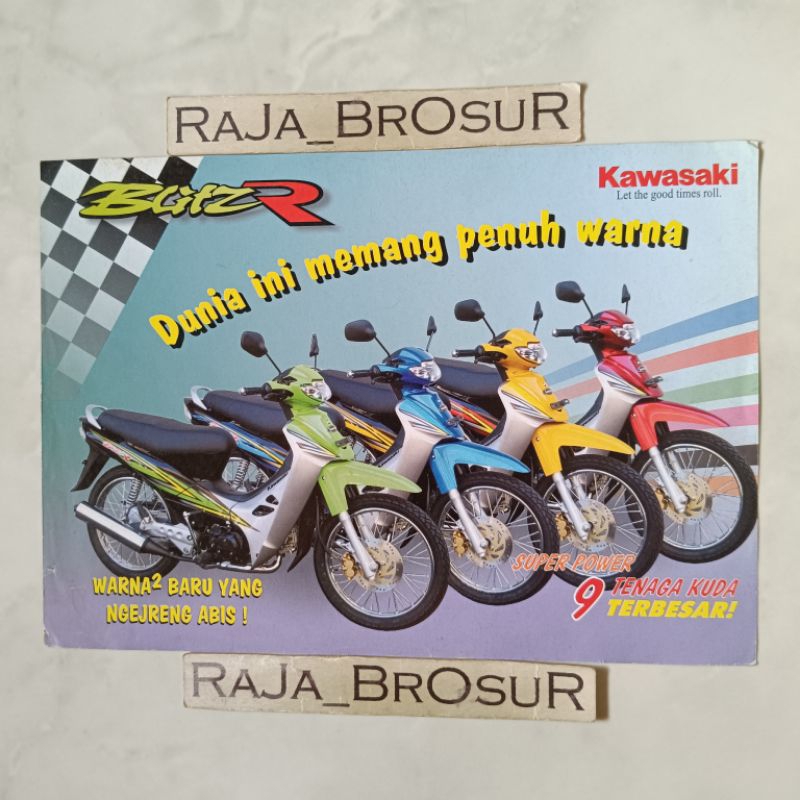 Poster brosur katalog flyer jadul lawas Kawasaki Blitz/Kawasaki Blitz R 2005