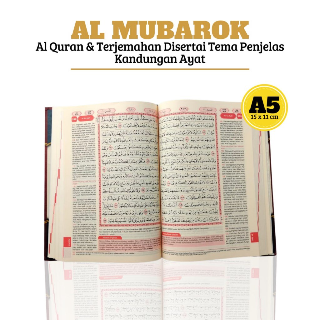 Alquran Al Mubarok A5, Alquran Terjemahan,Quran Sedang