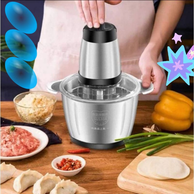 Blender Stainless Penggiling Daging Buah Sayur 2L Blender Capsule kuaida Choper Murah