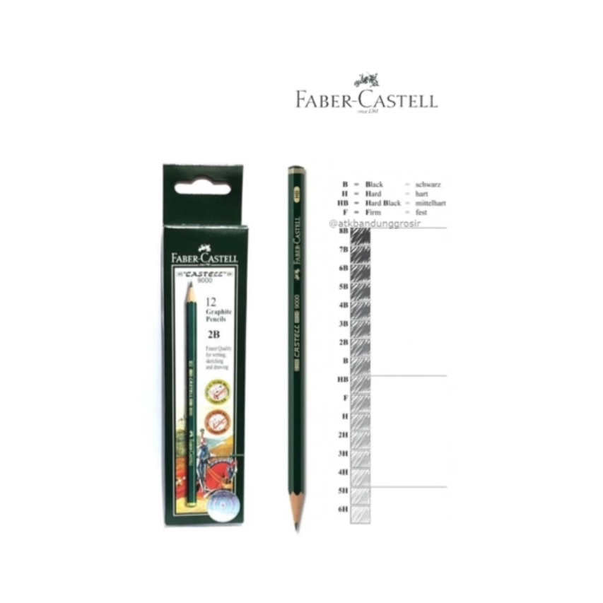 

Pensil Faber Castell 9000 HB 2B 6H 3H 7B 6B H 8B 5B B 3B 2H F 4B Pensil Ujian Sketsa