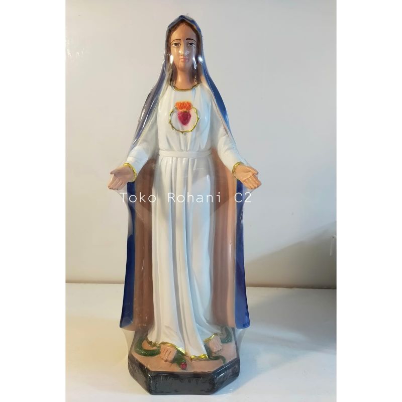 Patung Maria Tangan Terbuka MTT Hati Kudus 36cm Warna Metalik (6347) - Patung Maria - Patung Maria H