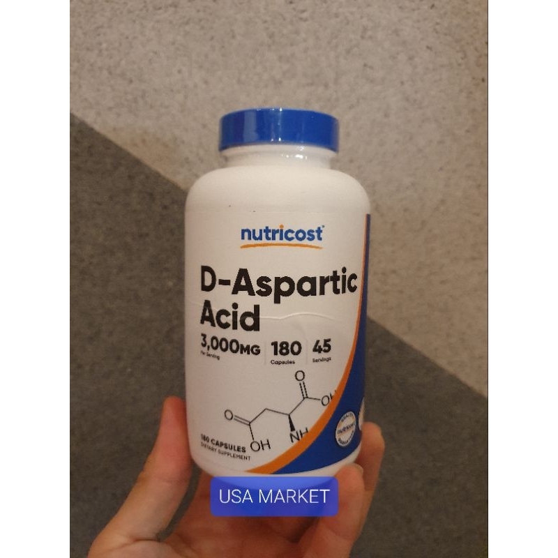 Nutricost D Aspartic Acid DAA 3000 mg 180 capsules