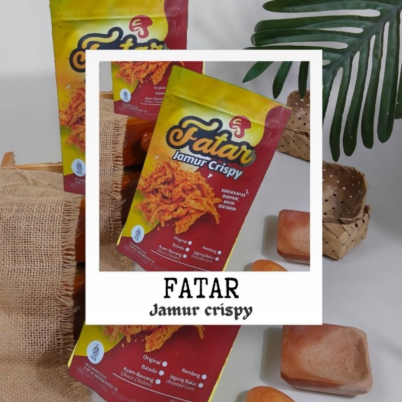 

FATAR Keripik Jamur 5 varian Rasa berat bersih 80gram.
