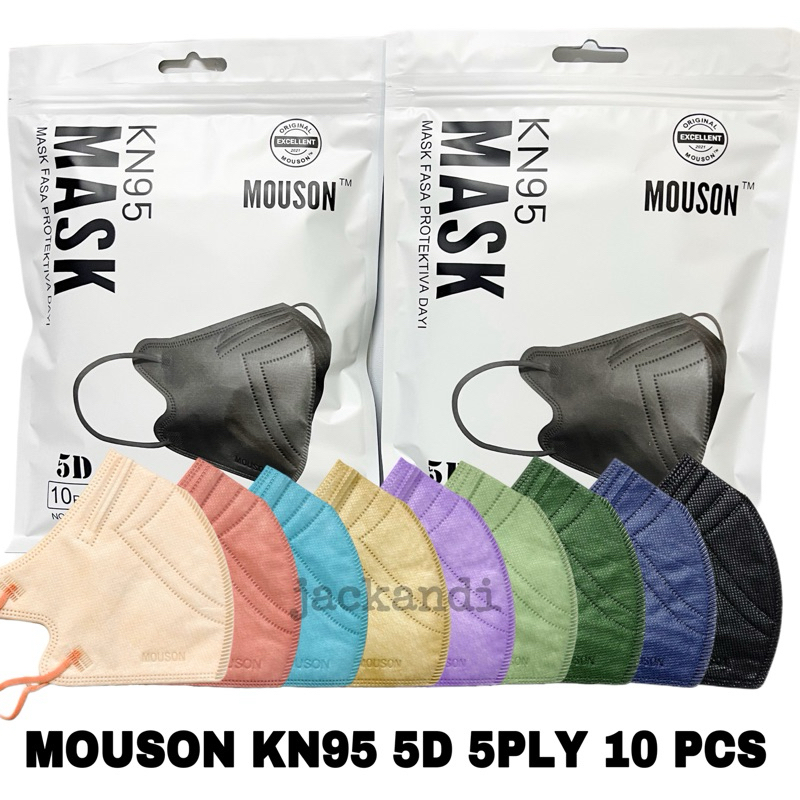 Masker KN95 Mouson 5D 5ply isi 10 pcs - Disposable Face Mask