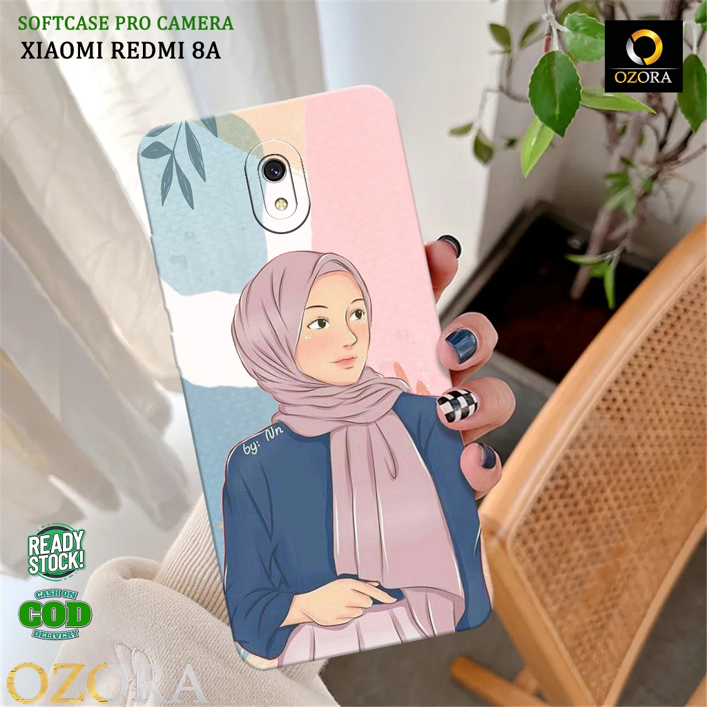 Case Xiaomi Redmi 8A Terbaru - OZORA - Fashion Case Hijab - Casing Hp Xiaomi Redmi 8A - Aksesoris Handphone Xiaomi Redmi 8A - Softcase Hp - Silikon Hp - Kesing Hp - Cover Hp - Case Lucu - Softcase Pro Camera