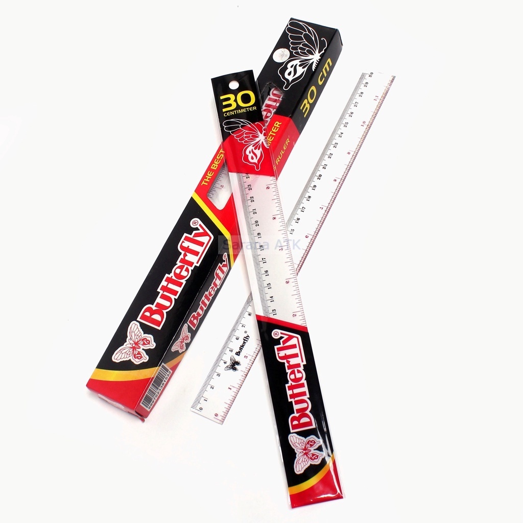 

Penggaris Butterfly-30 cm (ruler-30cm) / terlaris/ termurah