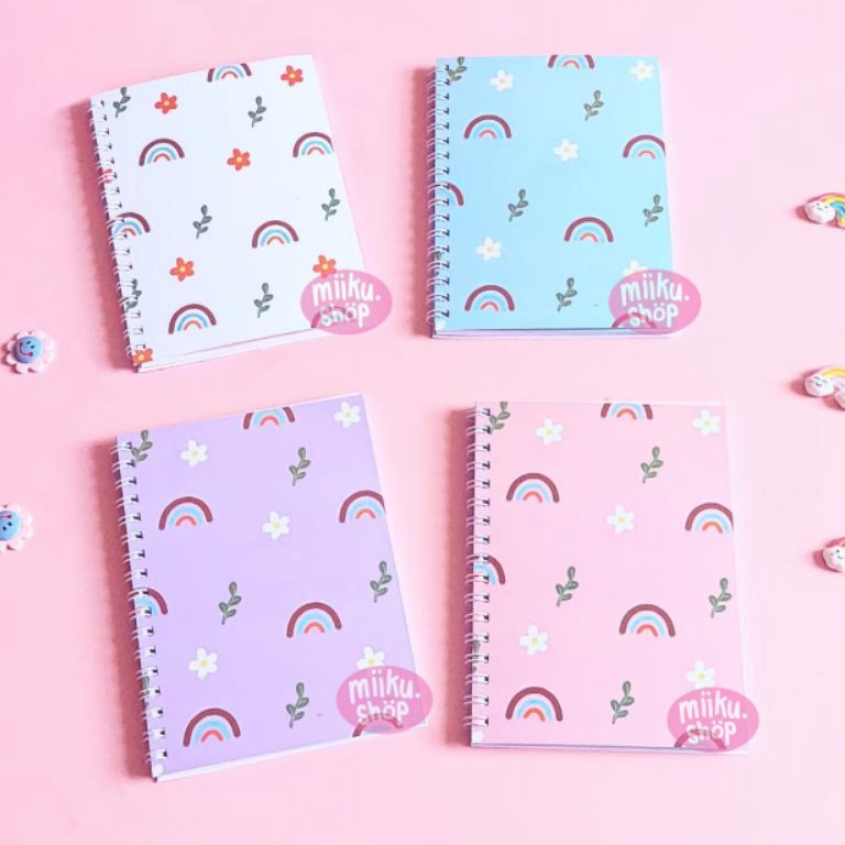 

COD TERMURAH NOTEBOOK RING BUKU CATATAN NOTES RAINBOW
