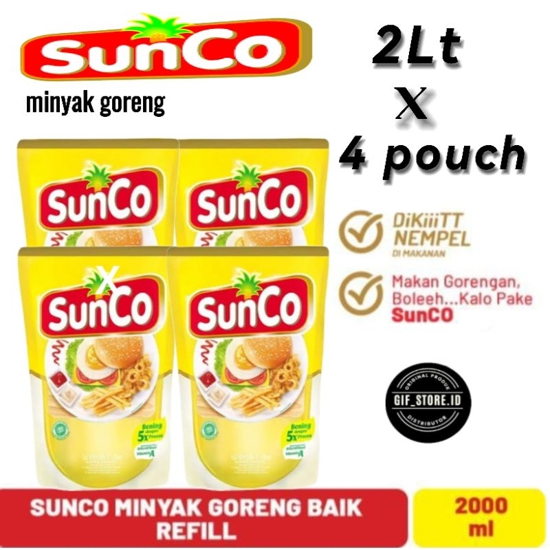 

( JATIM ) MINYAK GORENG SUNCO 2L / 4PCS