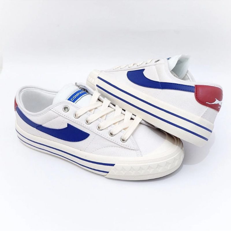 compass white blue low/compass putih/sepatu compass redrograde putih
