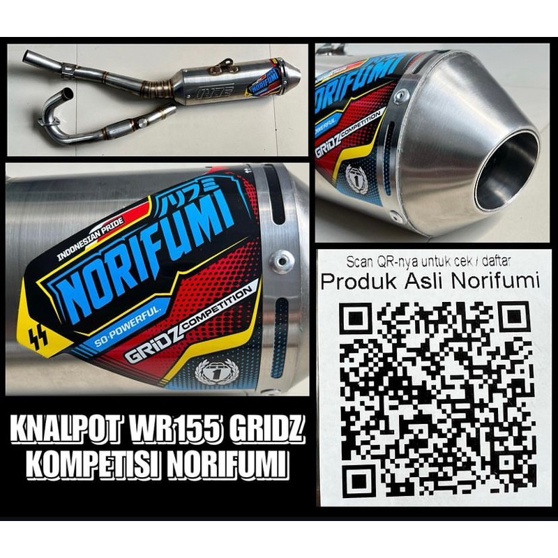 KNALPOT WR155 GRIDZ KOMPETISI NORIFUMI ORIGINAL